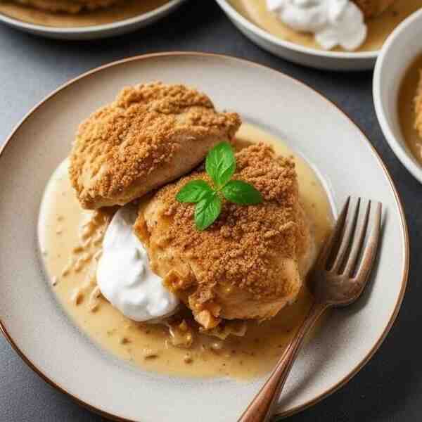 Тушеная курица в сметане
